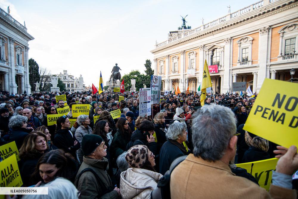 Demonstration in Support of the Opposition to the Iranian Regime - Rome