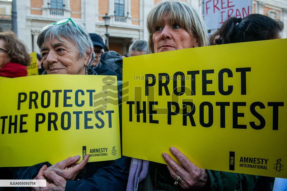 Demonstration in Support of the Opposition to the Iranian Regime - Rome