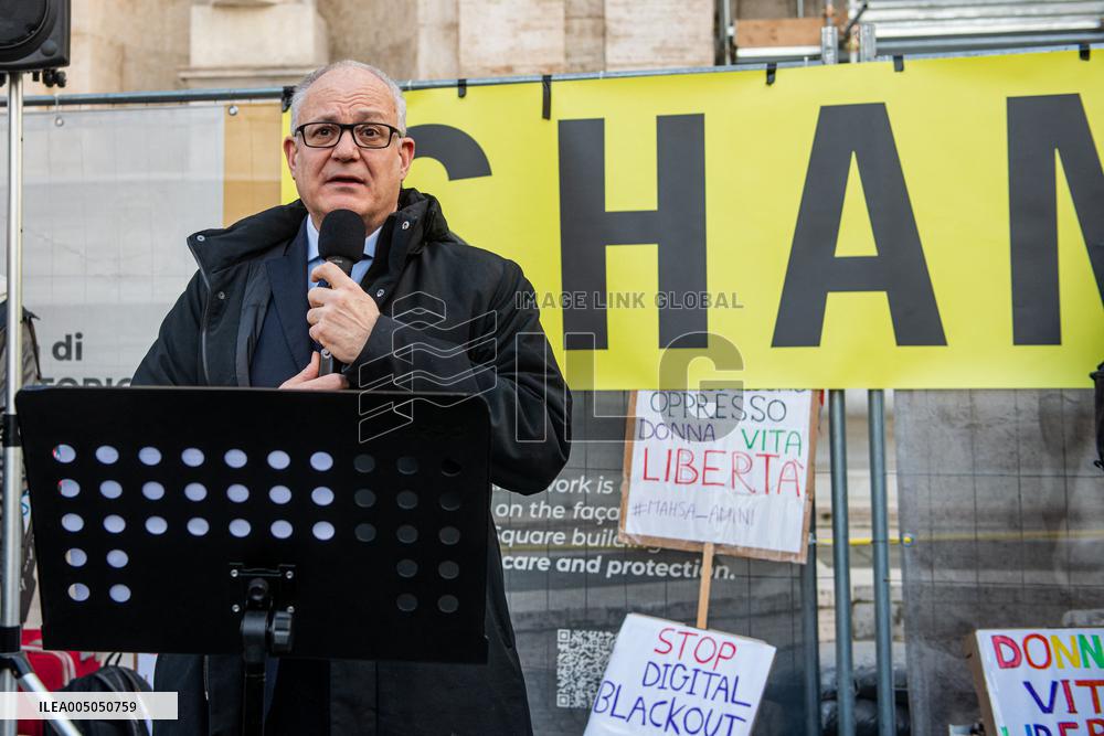 Demonstration in Support of the Opposition to the Iranian Regime - Rome