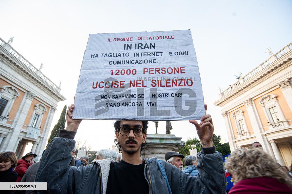 Demonstration in Support of the Opposition to the Iranian Regime - Rome