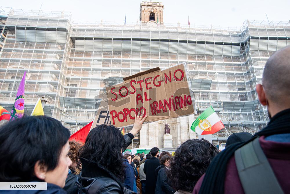 Demonstration in Support of the Opposition to the Iranian Regime - Rome