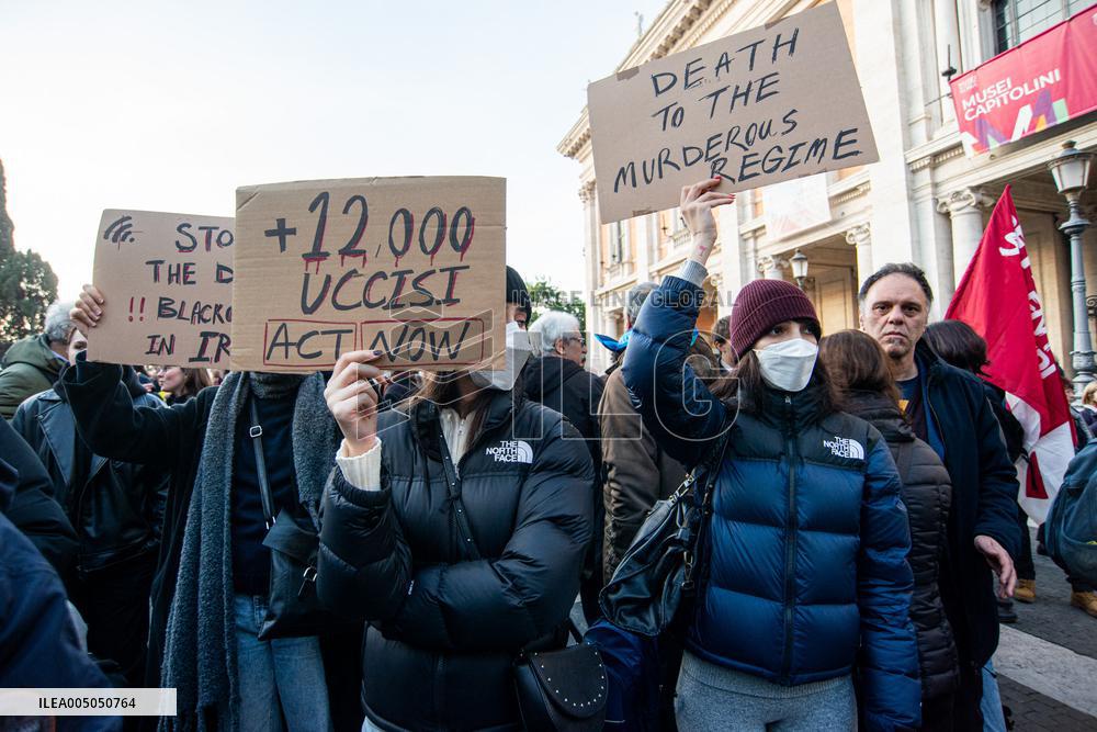 Demonstration in Support of the Opposition to the Iranian Regime - Rome