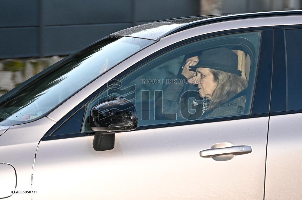 Infanta Elena and Victoria Federica Leave Zarzuela Palace - Madrid