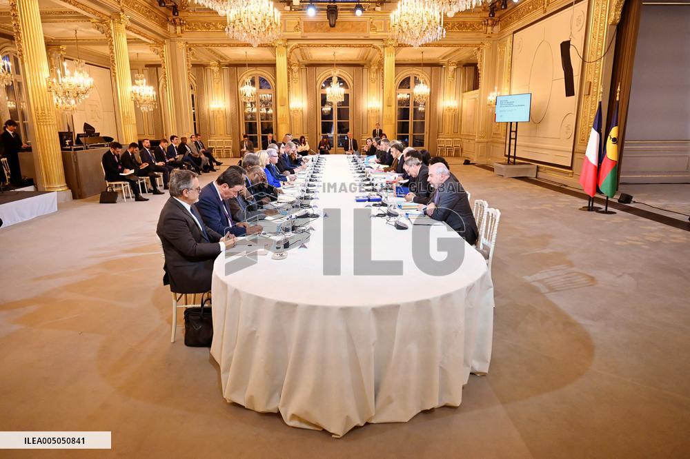 Meeting on the institutional future of New Caledonia at Elysee - Paris