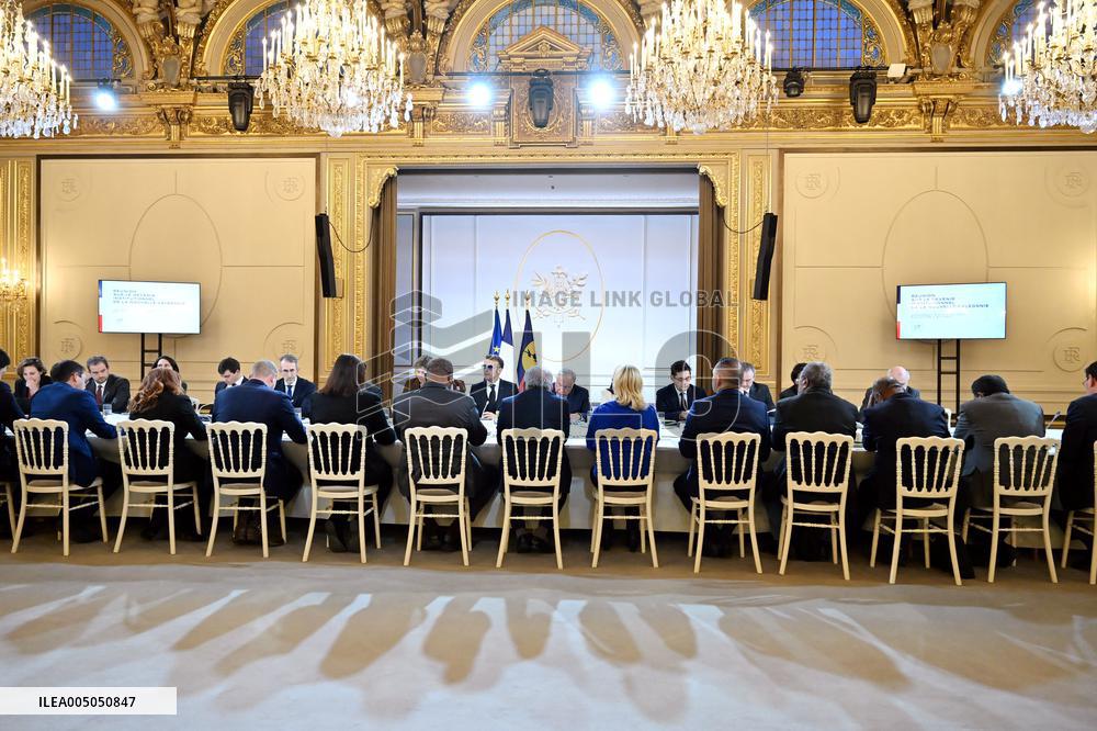 Meeting on the institutional future of New Caledonia at Elysee - Paris