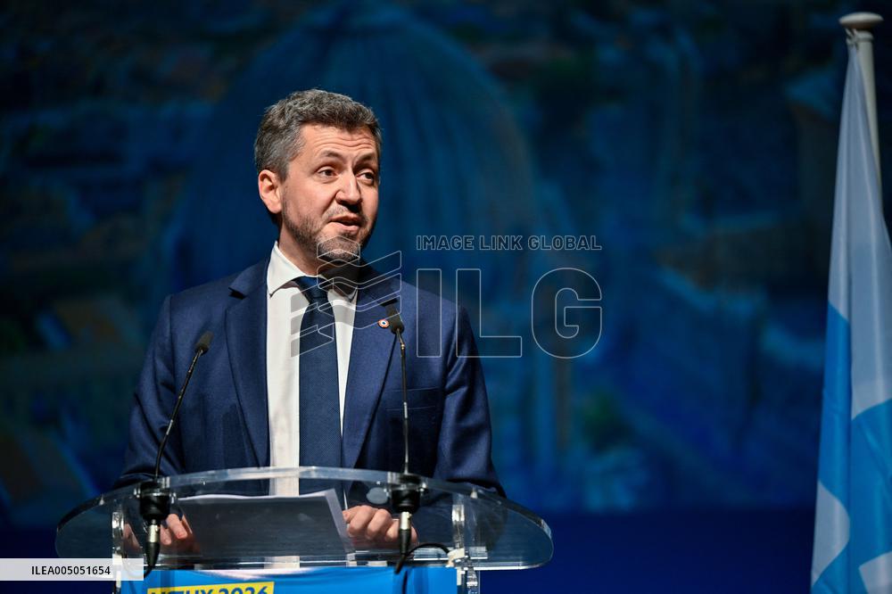 Marine Le Pen Attends Reception For Candidate Frank Allisio - Marseille