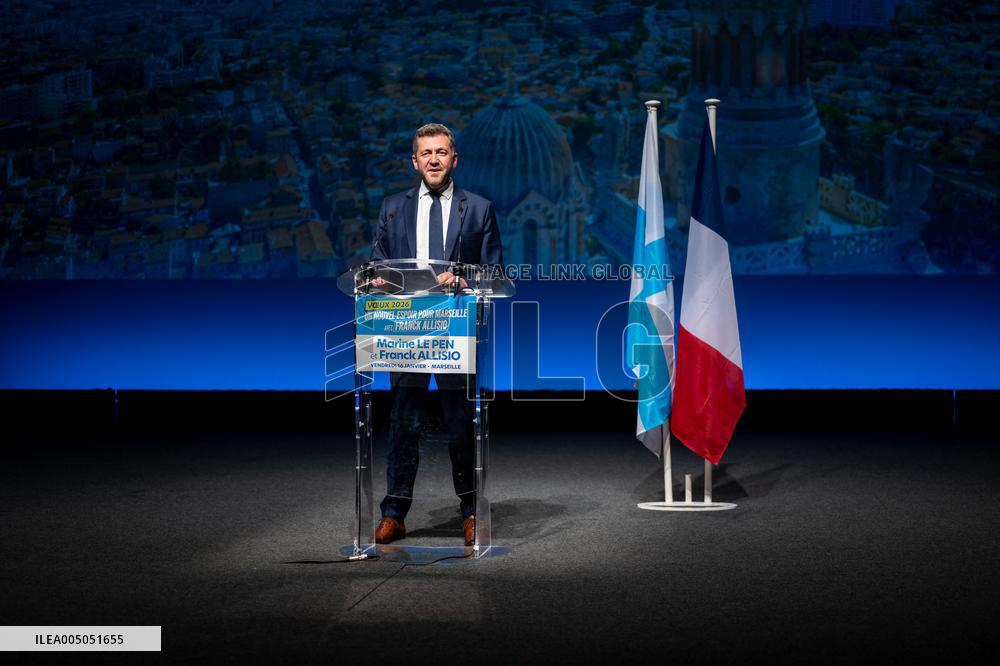 Marine Le Pen Attends Reception For Candidate Frank Allisio - Marseille