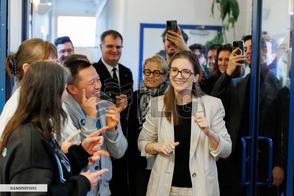 Aurore Berge Visits La Cohue Cooperative - France