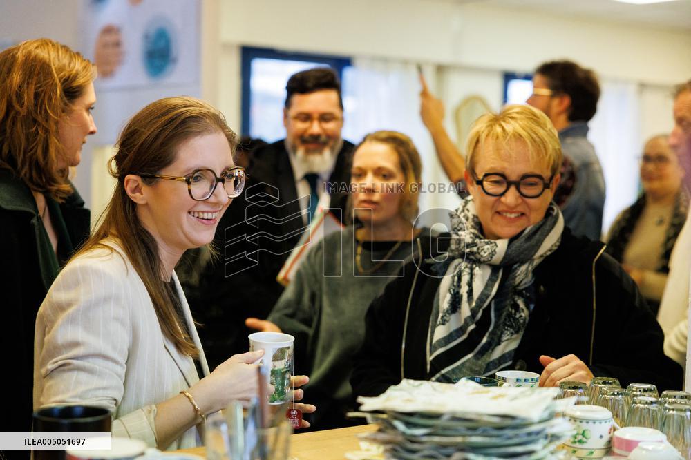 Aurore Berge Visits La Cohue Cooperative - France