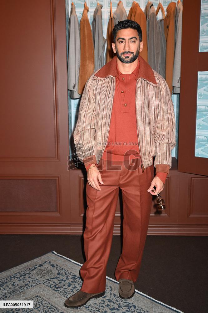 MFW - Celebs At Zegna Fashion Show