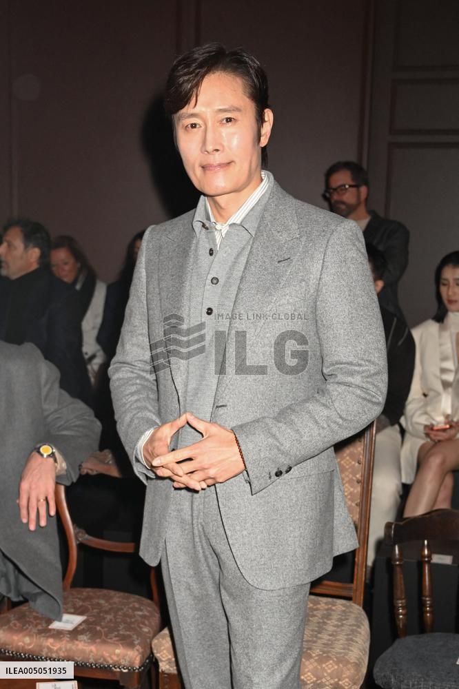 MFW - Celebs At Zegna Fashion Show
