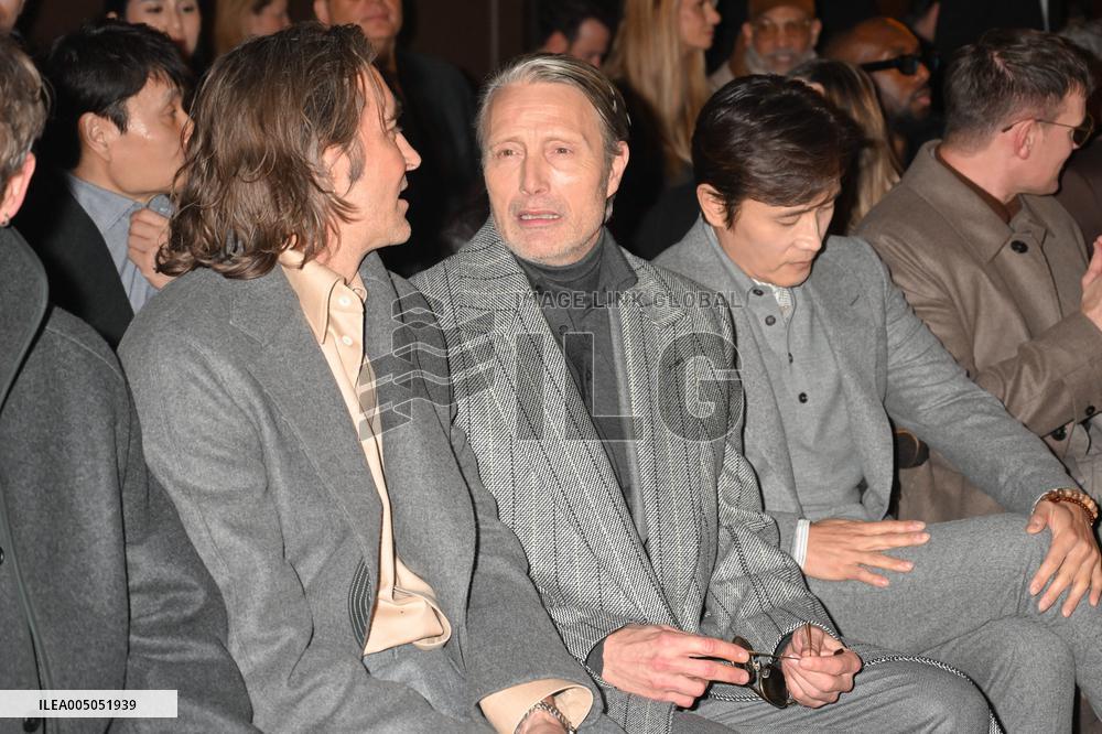 MFW - Celebs At Zegna Fashion Show