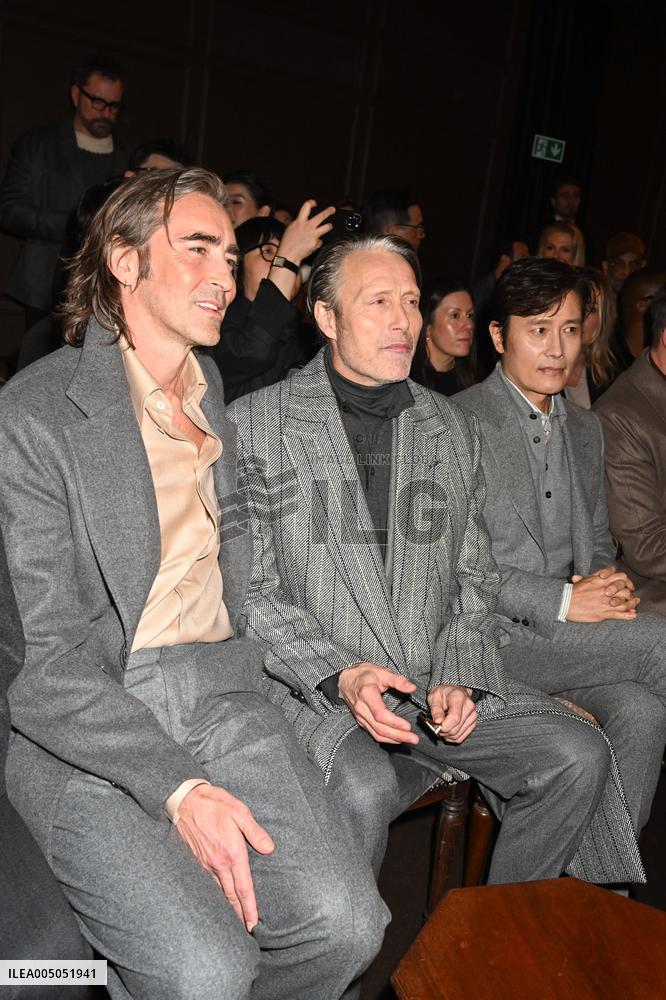 MFW - Celebs At Zegna Fashion Show