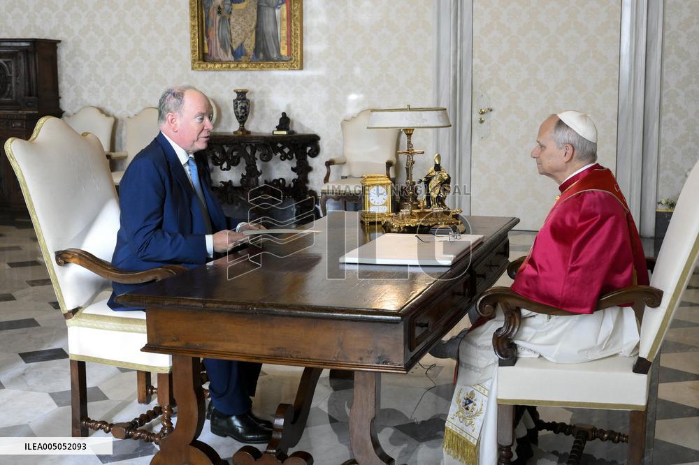 Pope Leo XIV Meets Prince Albert of Monaco - Vatican