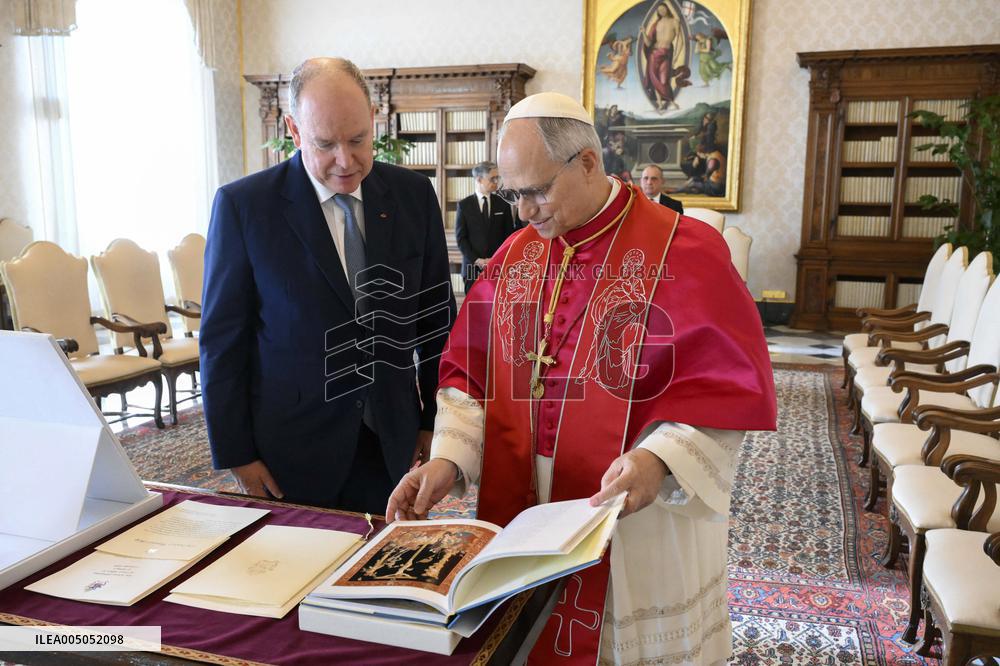 Pope Leo XIV Meets Prince Albert of Monaco - Vatican