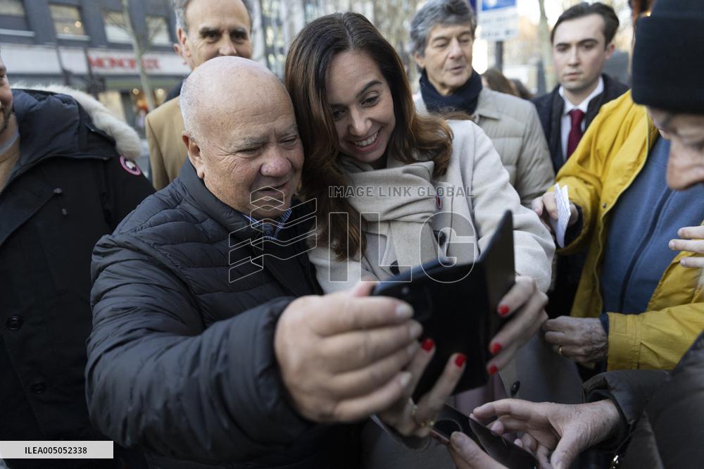 Paris Mayor Candidate Sarah Knafo Campaigning - France