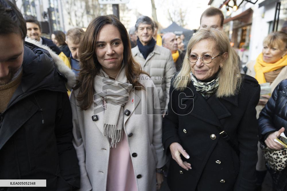 Paris Mayor Candidate Sarah Knafo Campaigning - France