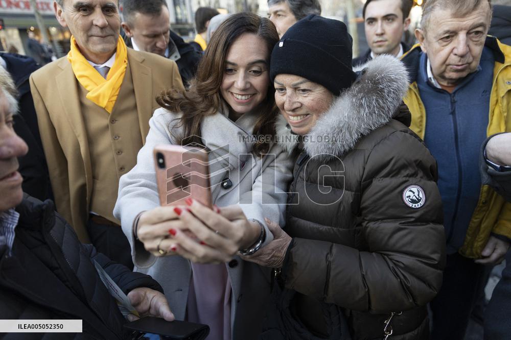 Paris Mayor Candidate Sarah Knafo Campaigning - France