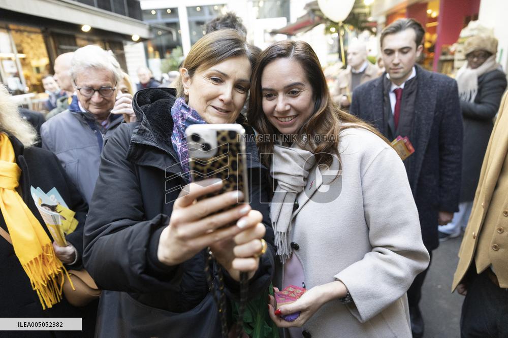 Paris Mayor Candidate Sarah Knafo Campaigning - France