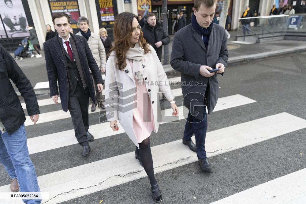 Paris Mayor Candidate Sarah Knafo Campaigning - France