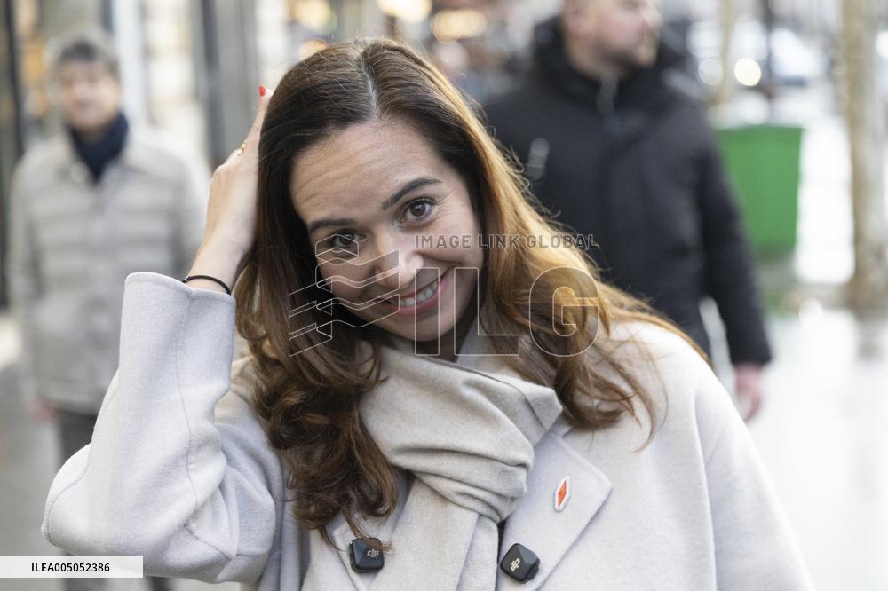 Paris Mayor Candidate Sarah Knafo Campaigning - France