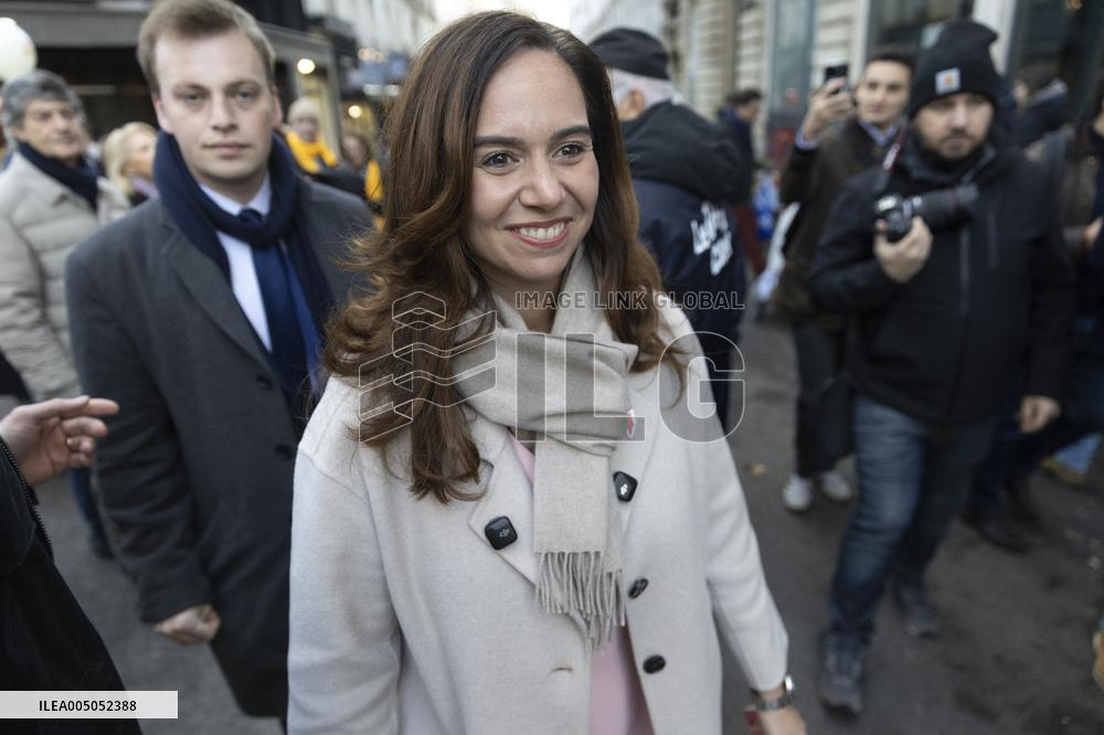 Paris Mayor Candidate Sarah Knafo Campaigning - France