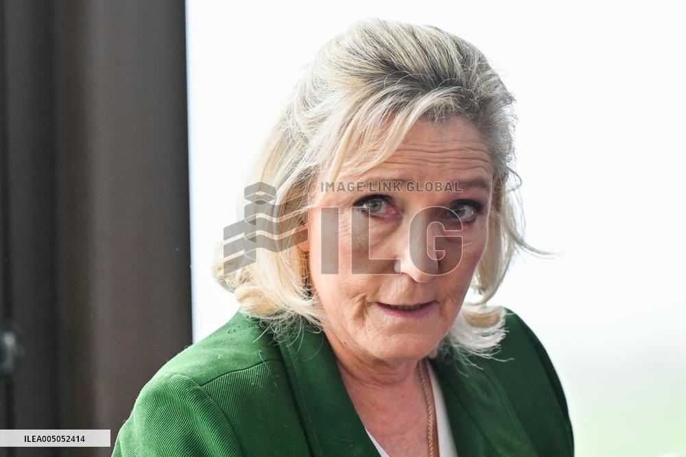 Marine Le Pen And Franck Allisio Press Conference - Marseille