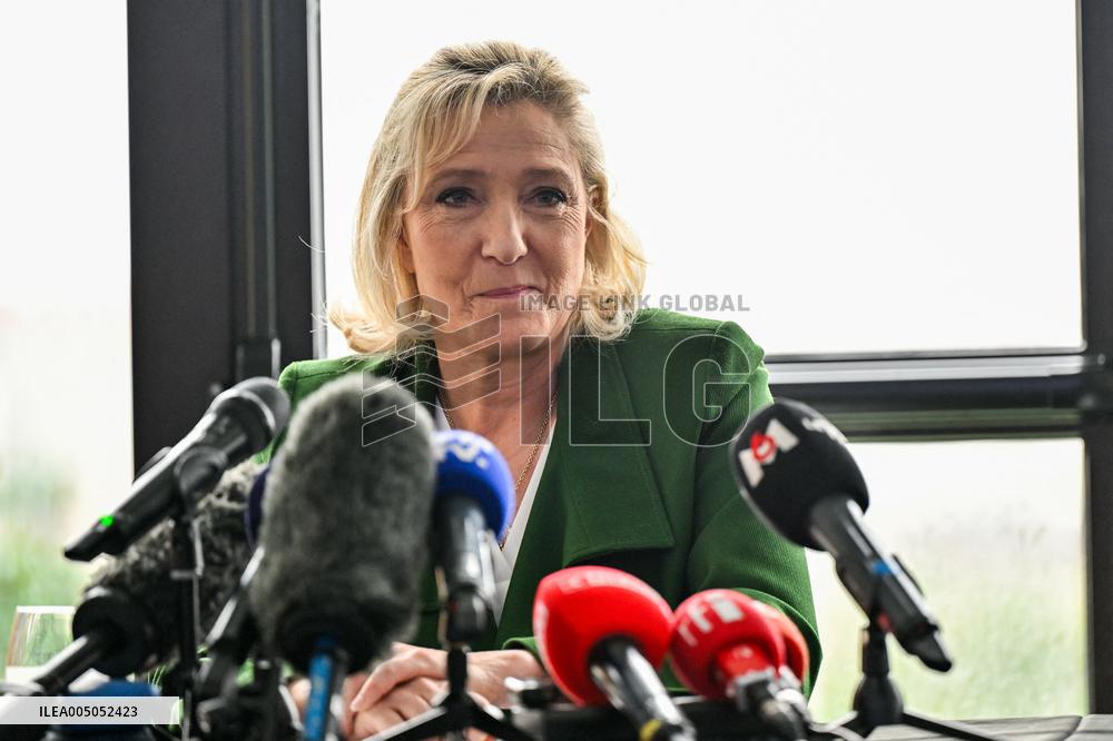 Marine Le Pen And Franck Allisio Press Conference - Marseille