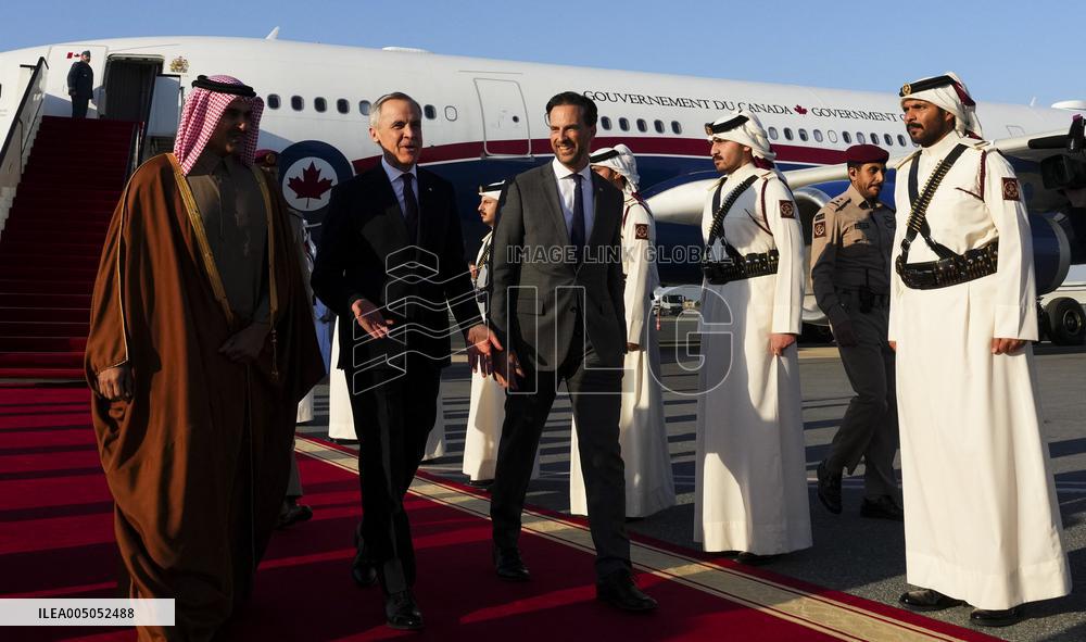 PM Mark Carney Arrives In Qatar