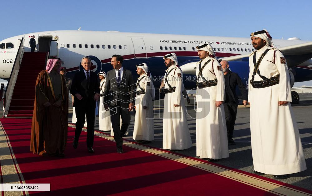 PM Mark Carney Arrives In Qatar