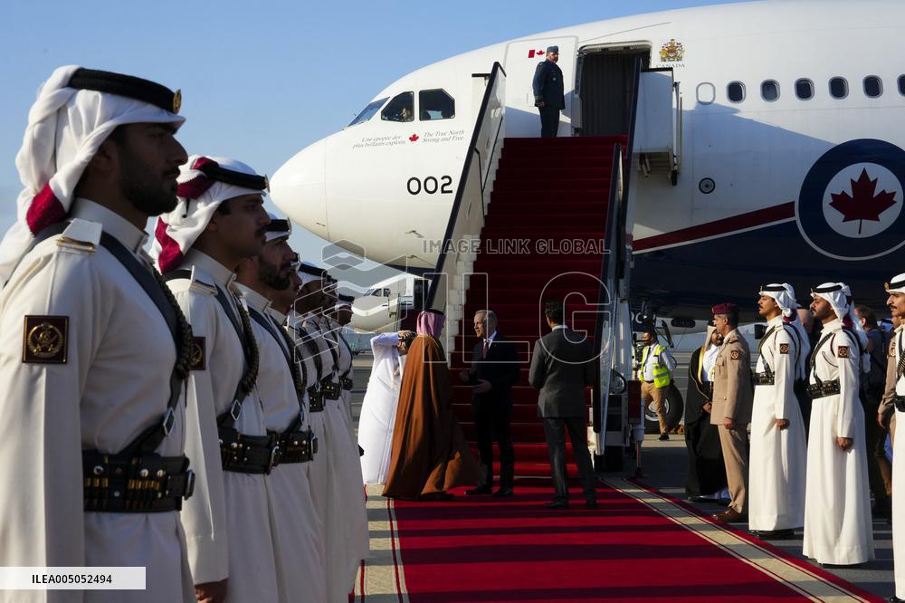 PM Mark Carney Arrives In Qatar