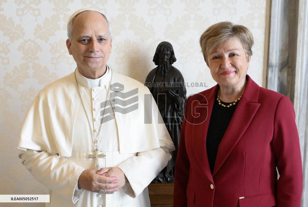 Pope Leo XIV Meets Kristalina Georgieva - Vatican