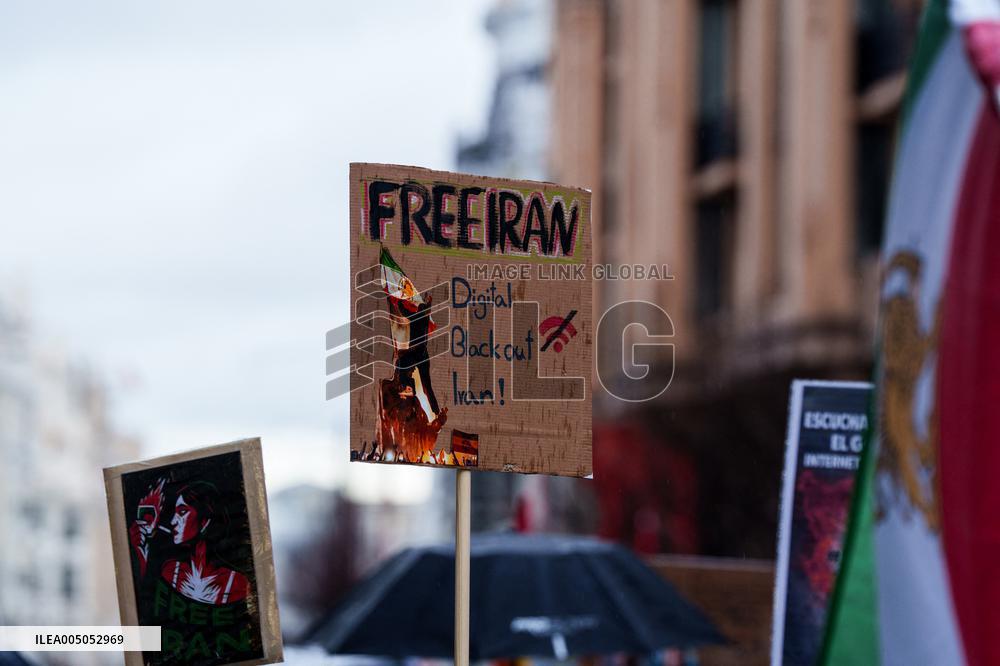 Demonstration Against Iranian Regime - Madrid