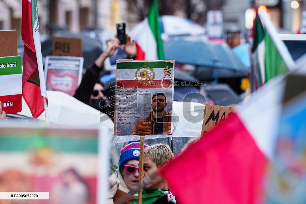 Demonstration Against Iranian Regime - Madrid