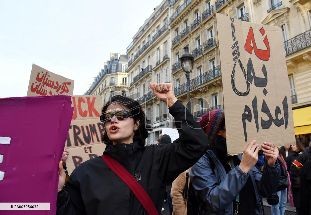 Protest March In Solidarity With Iranian People - Paris