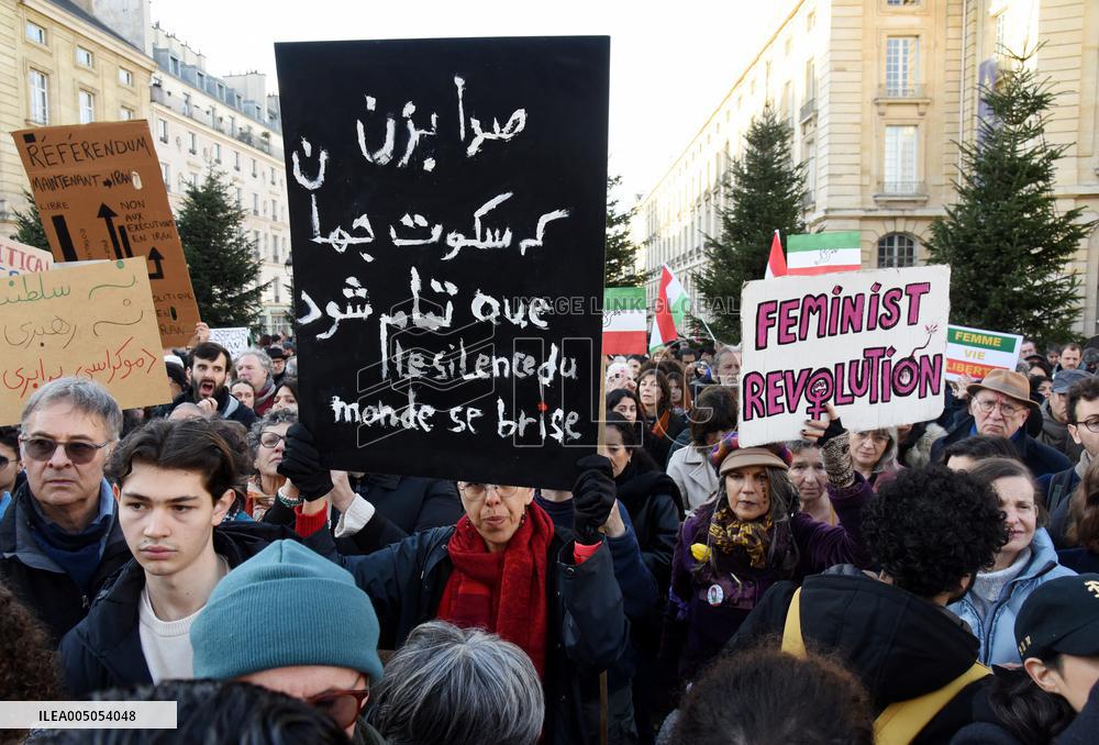 Protest March In Solidarity With Iranian People - Paris