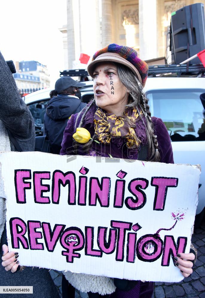 Protest March In Solidarity With Iranian People - Paris