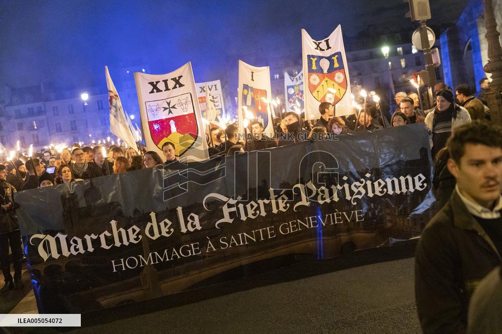 Annual March in Honor of Sainte Genevieve - Paris