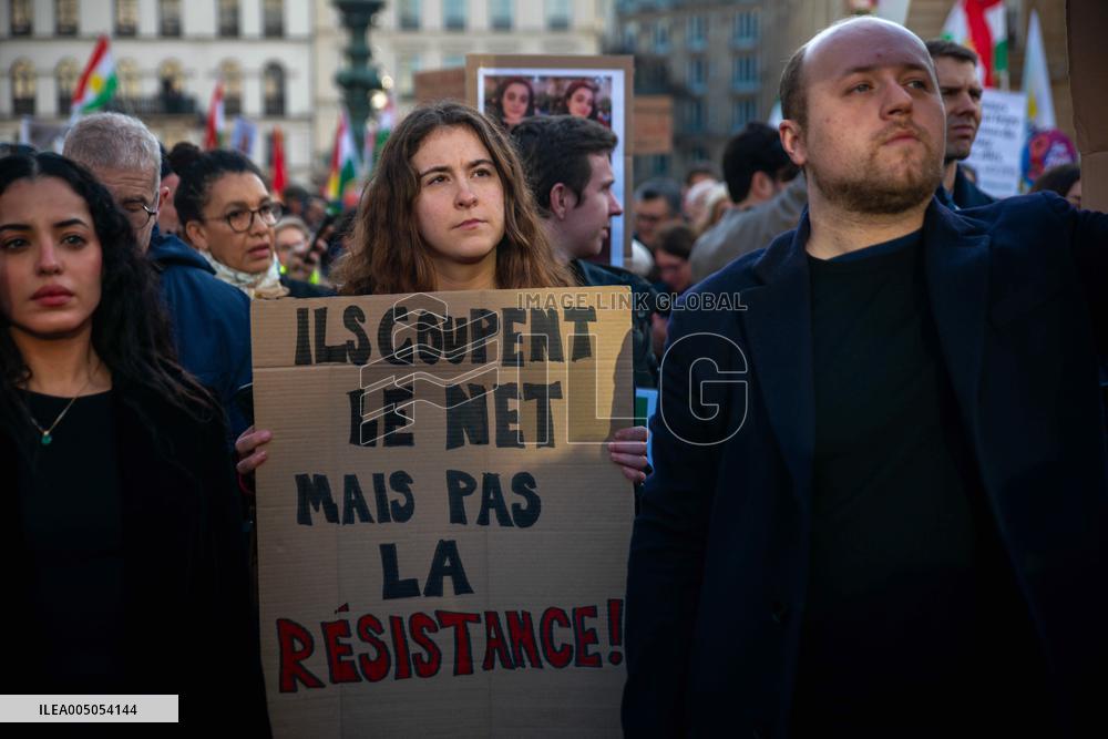 Protest March In Solidarity With Iranian People - Paris