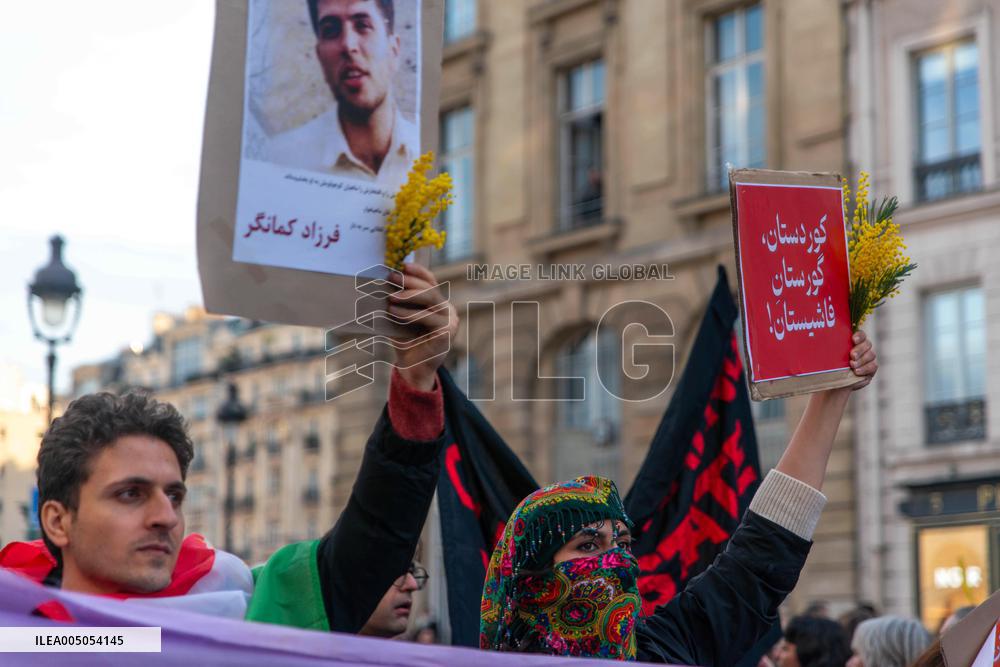 Protest March In Solidarity With Iranian People - Paris