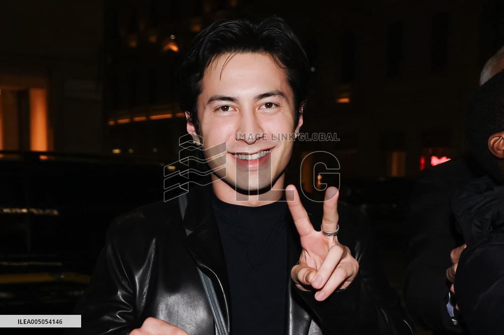 MFW - Hudson Williams Arrives at the Armani Hotel