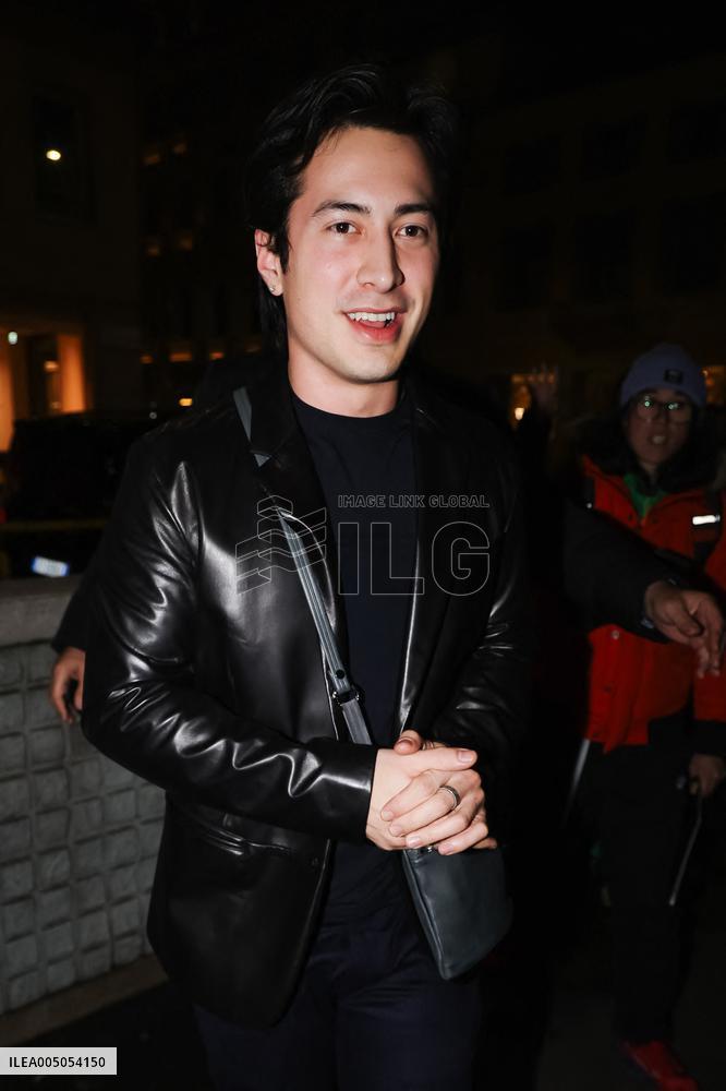 MFW - Hudson Williams Arrives at the Armani Hotel