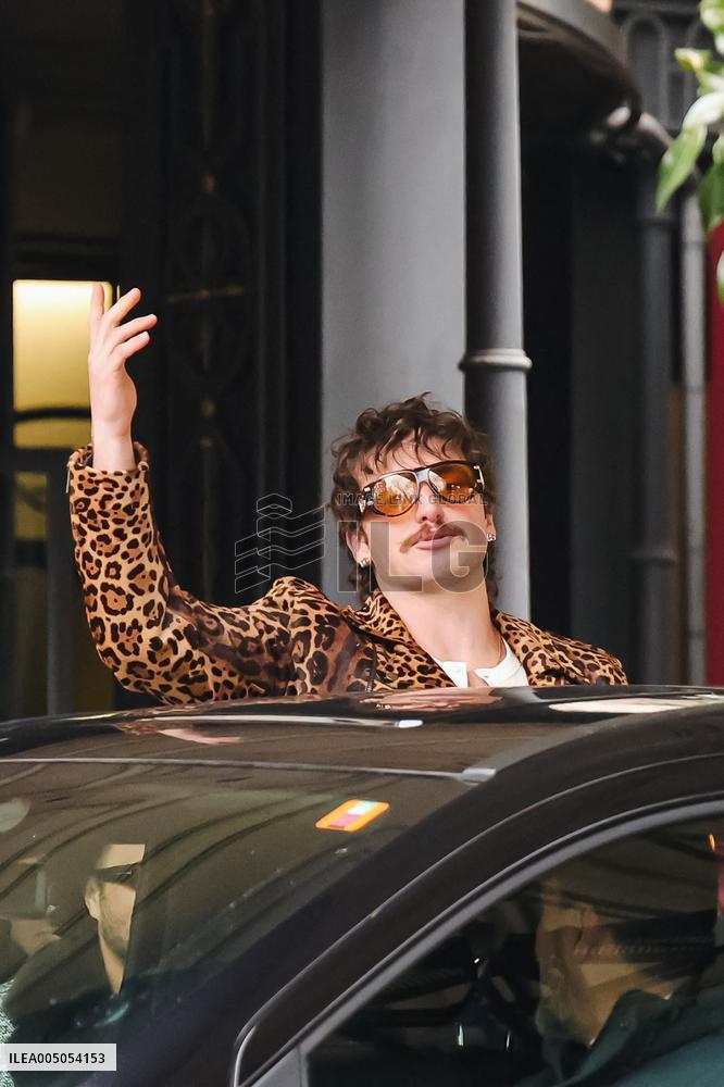 MFW - Benson Boone Leaving Hotel On His Way To Dolce & Gabbana Show