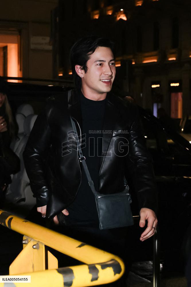 MFW - Hudson Williams Arrives at the Armani Hotel