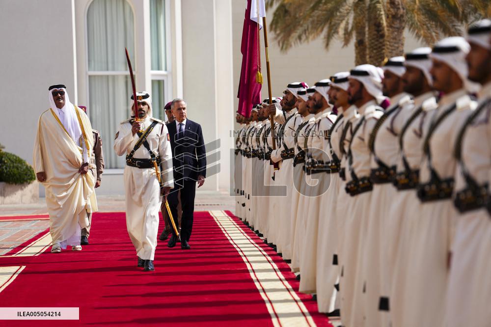PM Mark Carney Meets Emir of Qatar Tamim bin Hamad al-Thani - Doha