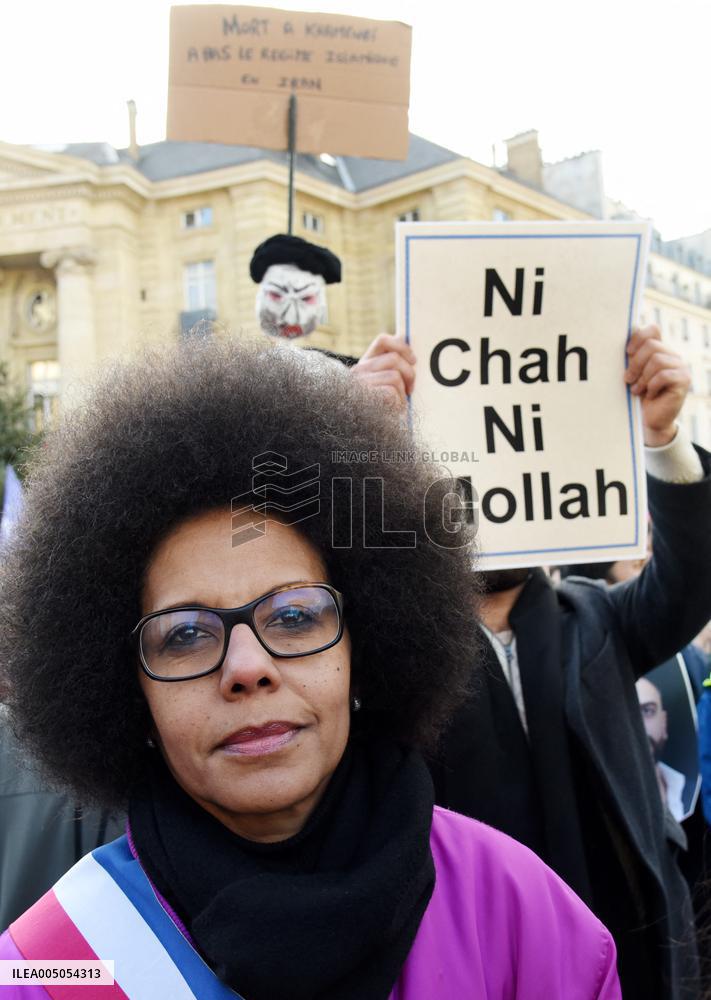 Protest March In Solidarity With Iranian People - Paris