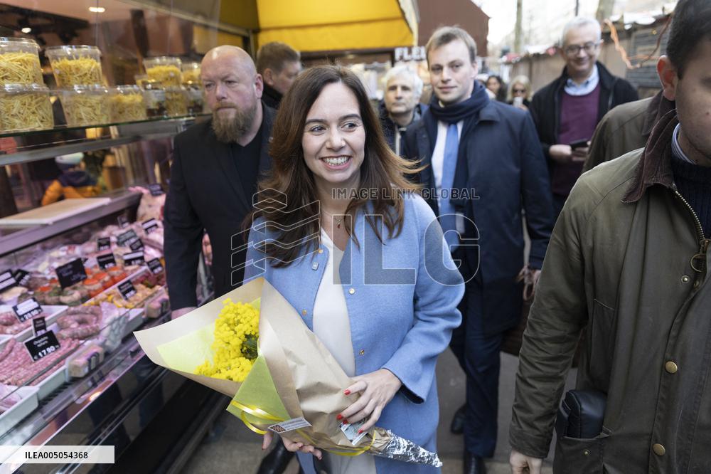 Paris Mayor Candidate Sarah Knafo Campaigning - France