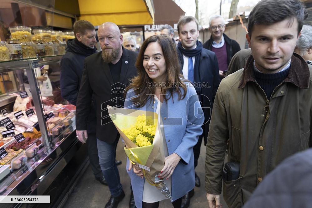 Paris Mayor Candidate Sarah Knafo Campaigning - France