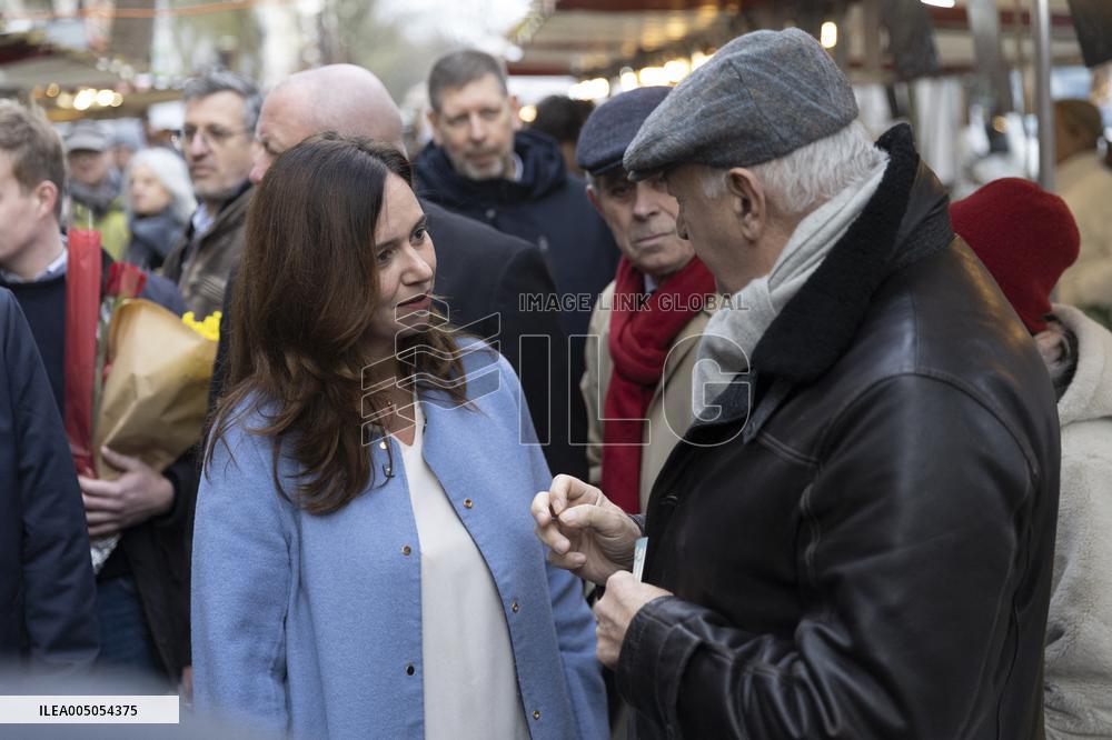 Paris Mayor Candidate Sarah Knafo Campaigning - France