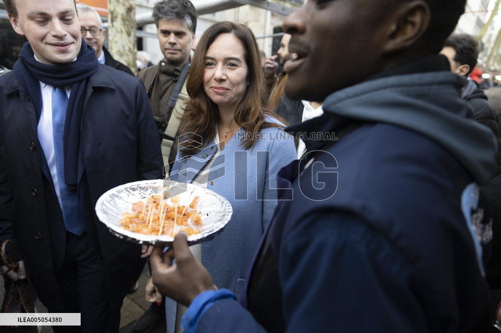 Paris Mayor Candidate Sarah Knafo Campaigning - France